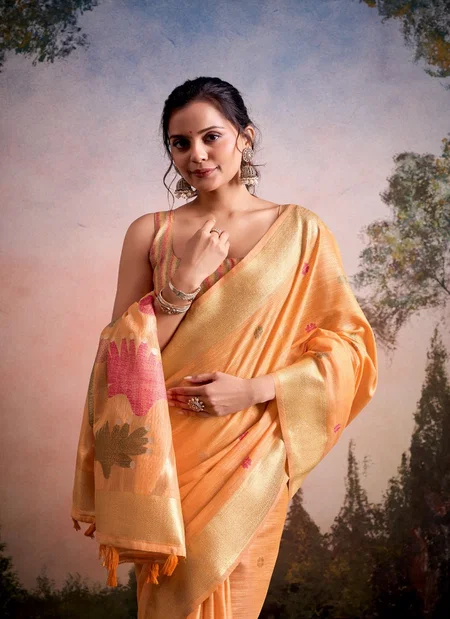 Soloni Flower Silk By Rajpath Linen Silk Saree Best Wholesale Shop In Surat